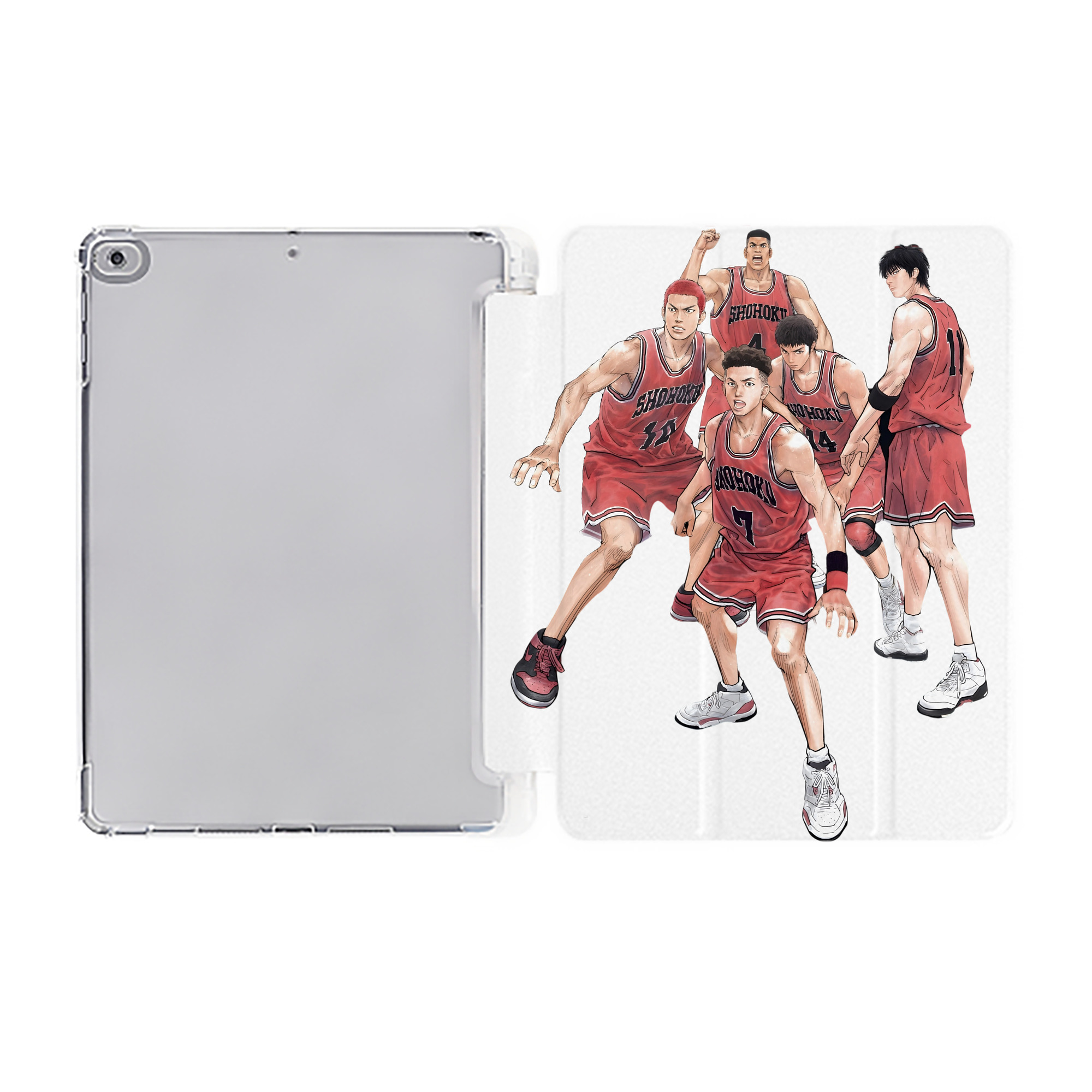（画像用） SLAM DUNK／スラムダンク IPad ケース ペン収納付き 三つ折りスタンド PUレザー×シリコン 対応機種9.5/10.5/10.9インチ